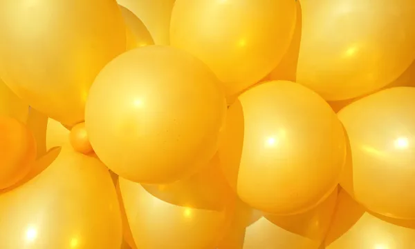 Yellow balloons background — Stock Photo, Image