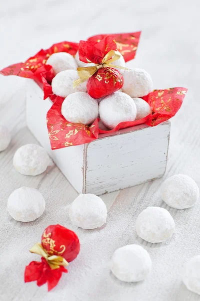 Eigengemaakte vanille suiker koekjes, selectieve aandacht — Stockfoto