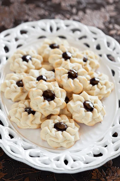 Cookies with jam (Kuraby), selective focus — Stock Photo, Image
