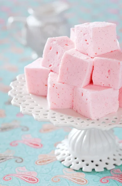 ev yapımı vanilyalı ve gülsuyu marshmallow, seçici odak