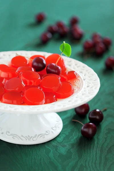 Homemade cherry jelly candy — Stock Photo, Image