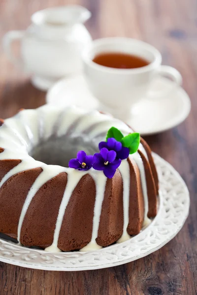 チョコレート アイシング ブント ・ ケーキ — ストック写真