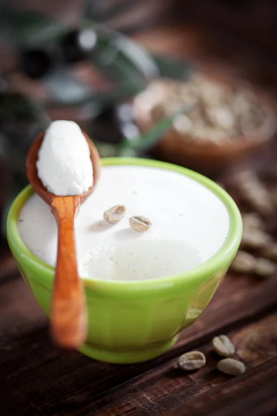 Green coffee beans dessert — Stock Photo, Image