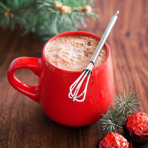 Hot cocoa and chocolates — Stock Photo, Image