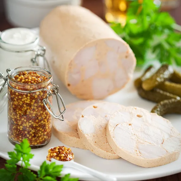 Chicken sausage terrine — Stock Photo, Image