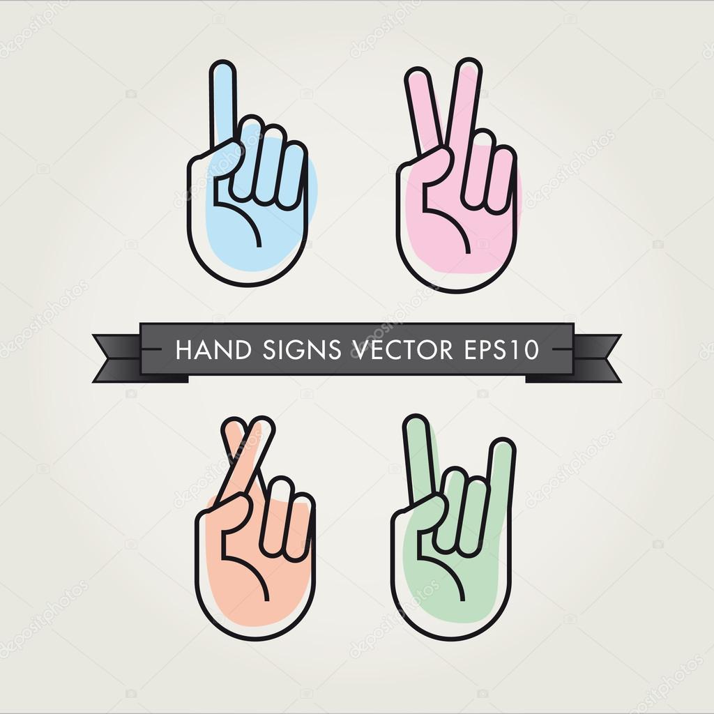 Hand gestures, signals and signs