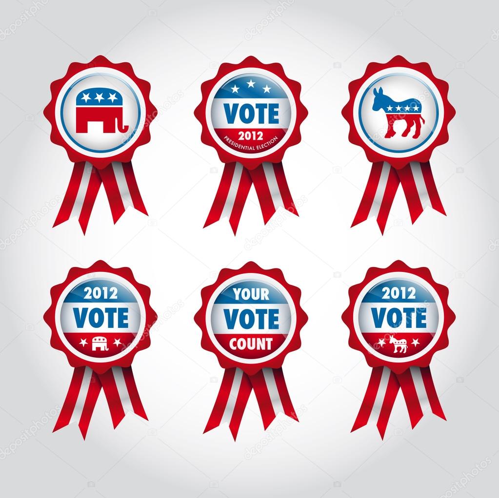 Badges U.S presidential election 2012