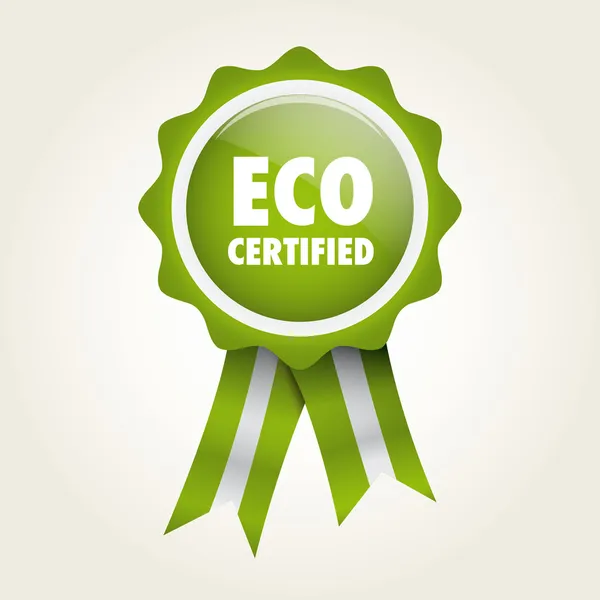 Etichetta eco certificata — Vettoriale Stock