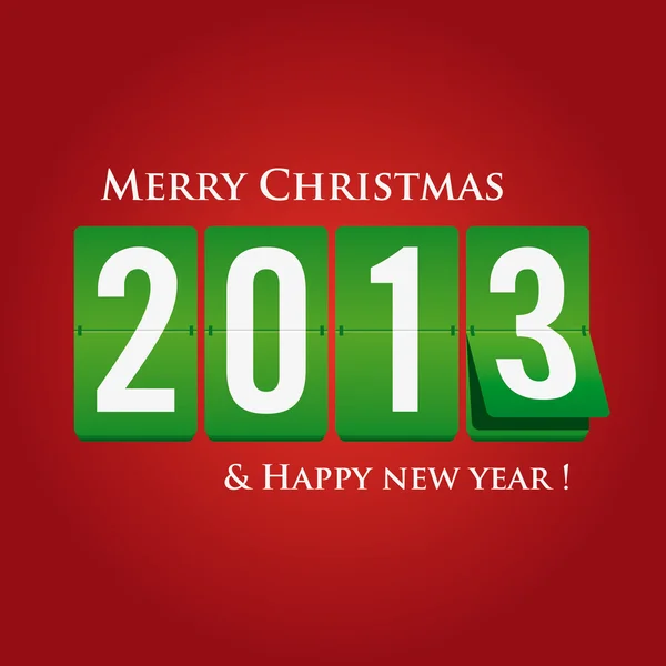 Καλά Χριστούγεννα και Ευτυχισμένο το νέο έτος 2013 μηχανική αρίθμηση στυλ — Διανυσματικό Αρχείο