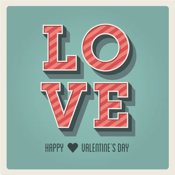 Mutlu Sevgililer günü kartı, sen yazı tipi seviyorum. — Stok Vektör