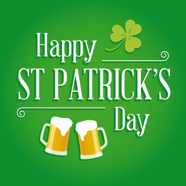 Happy st patricks günü kartı tasarım öğeleri
