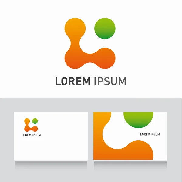 Plantilla de empresa de tarjetas de visita con diseño de logotipo — Vector de stock