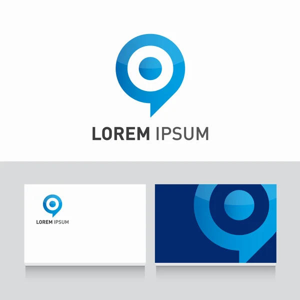 Plantilla de empresa de tarjetas de visita con diseño de logotipo — Vector de stock