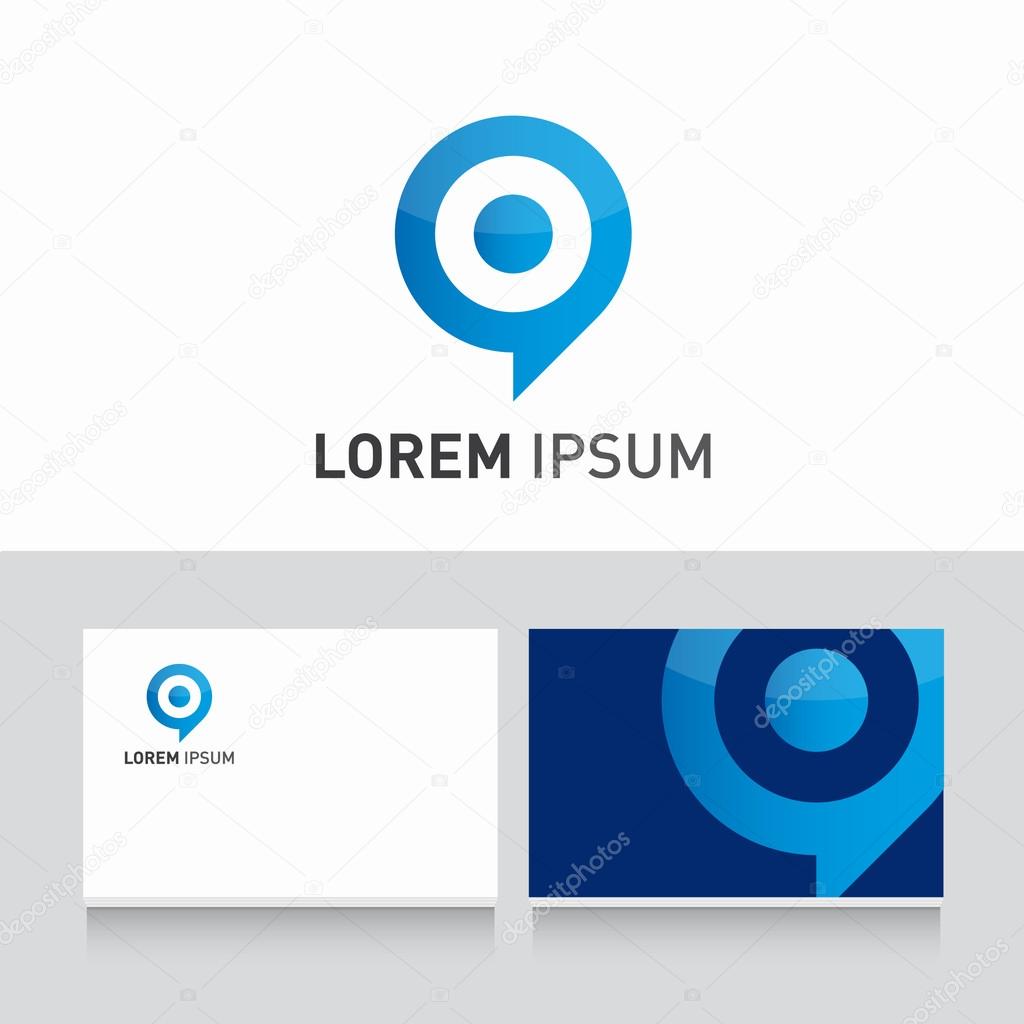 Business card company template with logo design