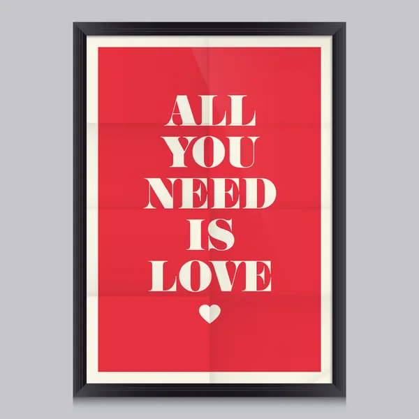 Poster citazione amore — Vettoriale Stock