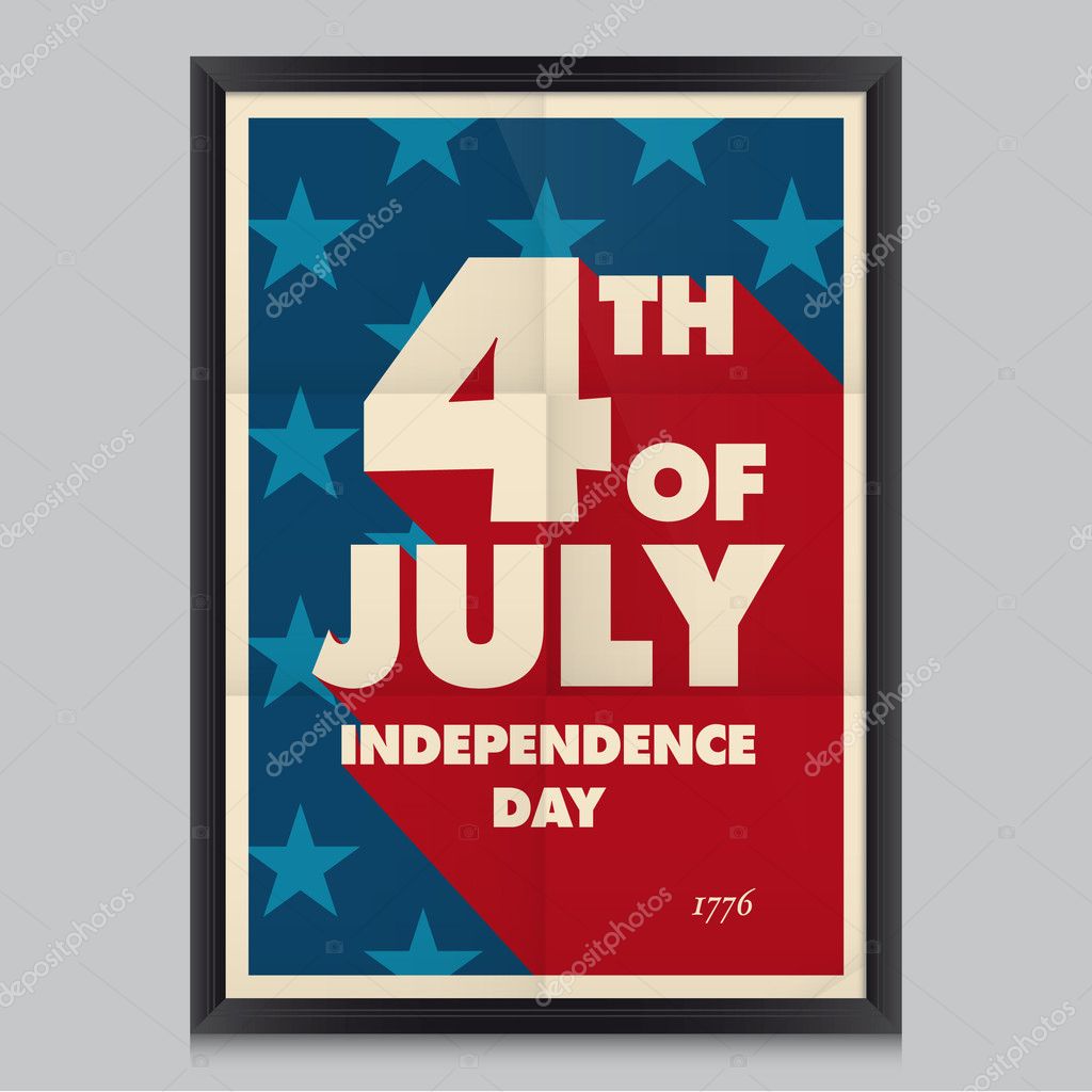Happy independence day poster, United States of America, 4 th of July