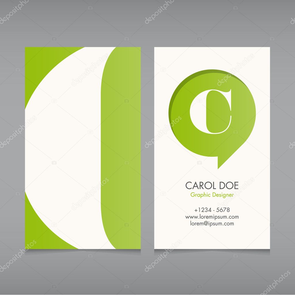 Business card vector template, alphabet letter, text color editable. Font, type, typography retro vintage modern. Ideal for independent worker, company, shop, restaurant...