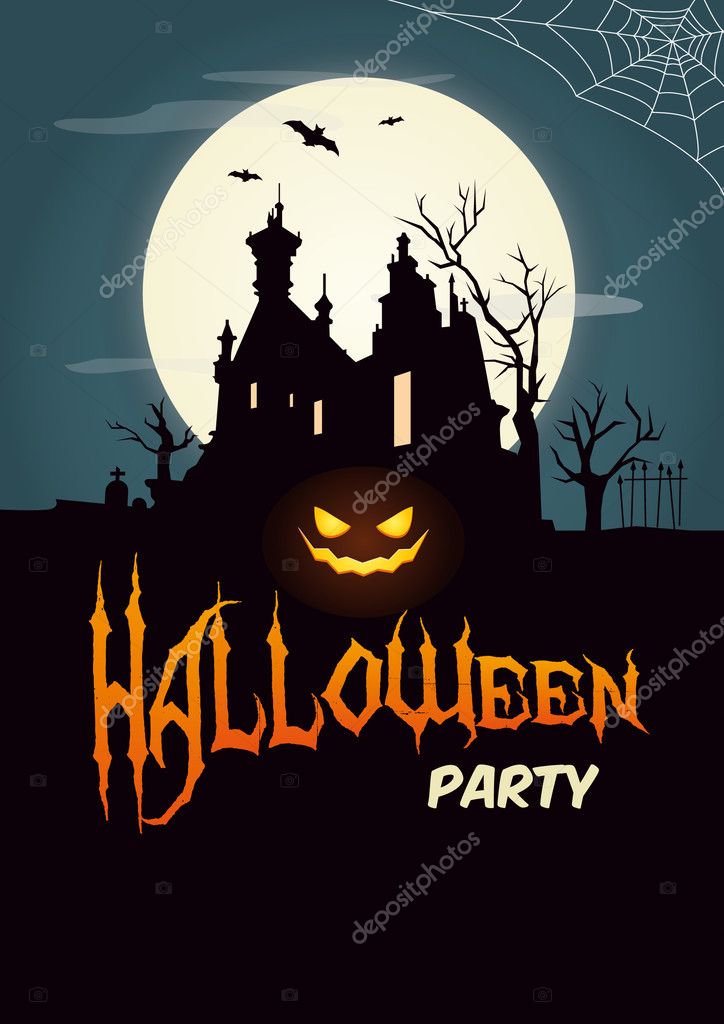 Happy halloween party poster