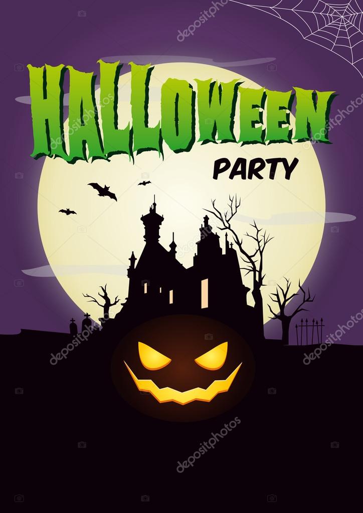 Happy halloween party poster