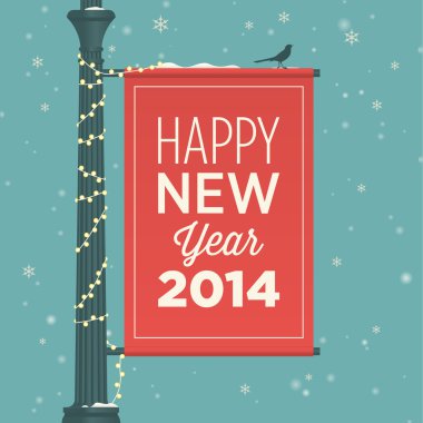 Happy new year card clipart
