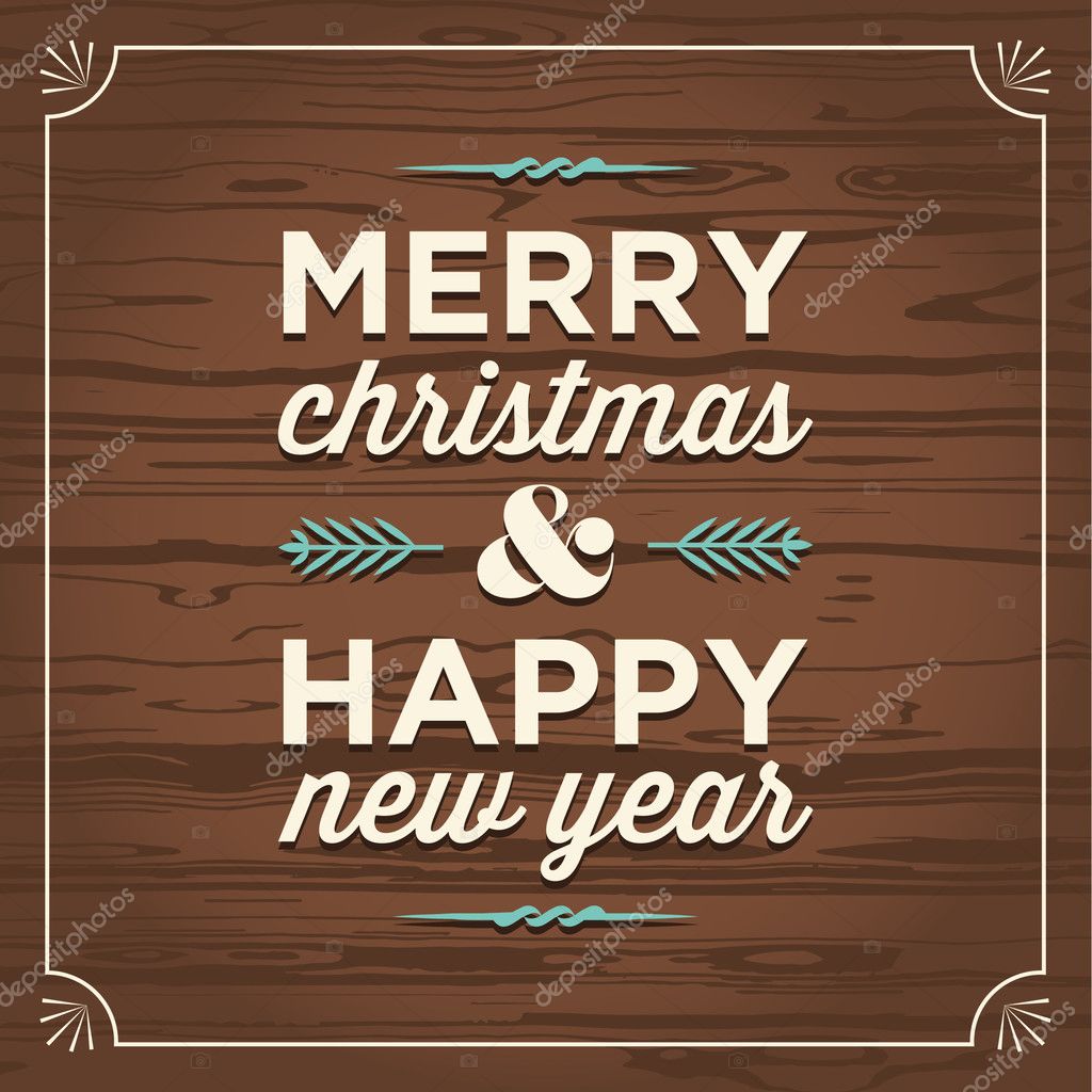 Merry christmas and happy new year card