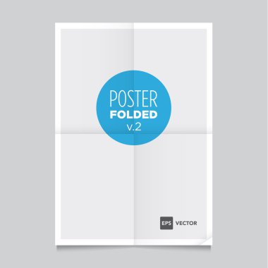 katlanmış poster şablonu