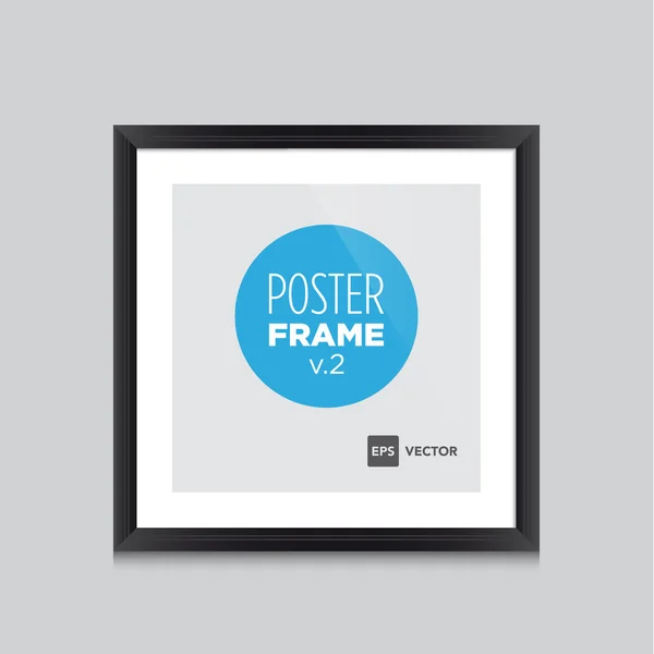 Poster template with black frame square — Stock Vector