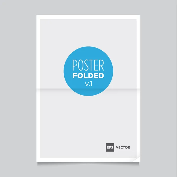 Poster template folded — Stock Vector