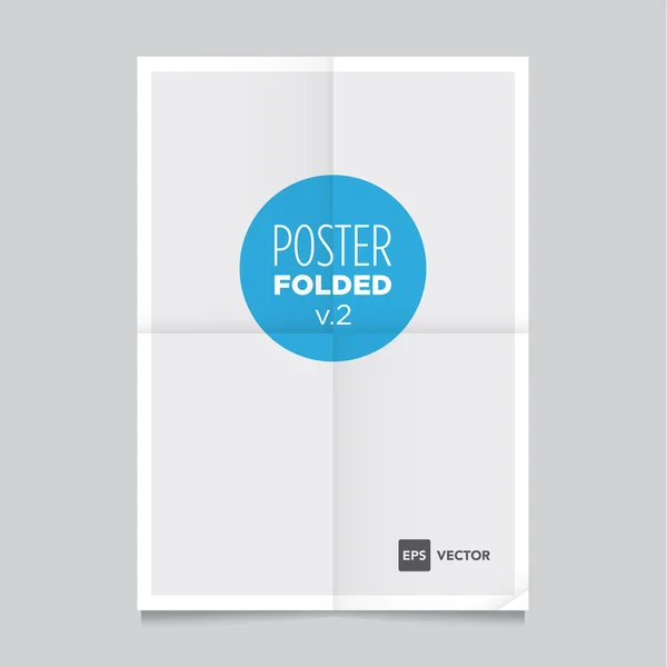 Poster template folded — Stock Vector