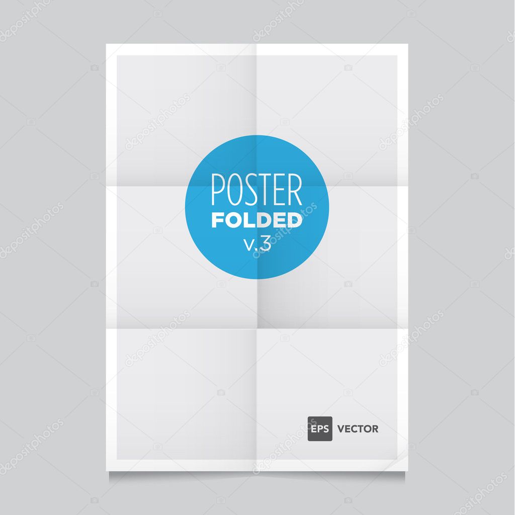 Poster template folded