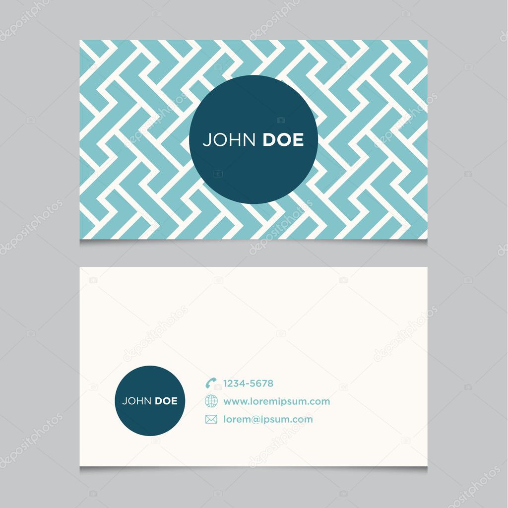 Business card template pattern