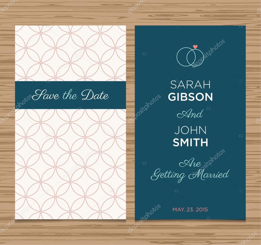 Wedding card invitation, pattern vector design