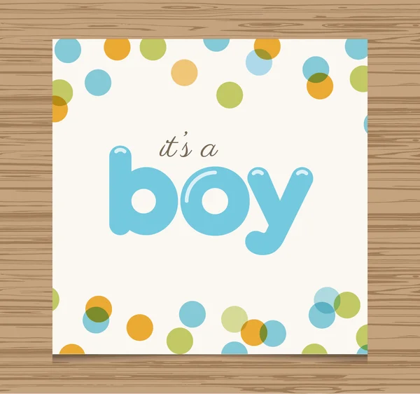 Baby-Duschkarte, Baby Boy — Stockvektor