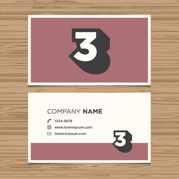 Business card with number. — Stock Vector