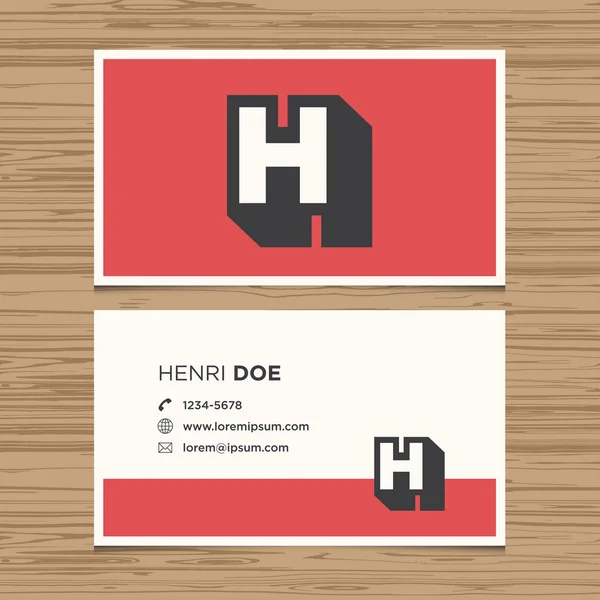 Business card with alphabet letter. Vector Graphics