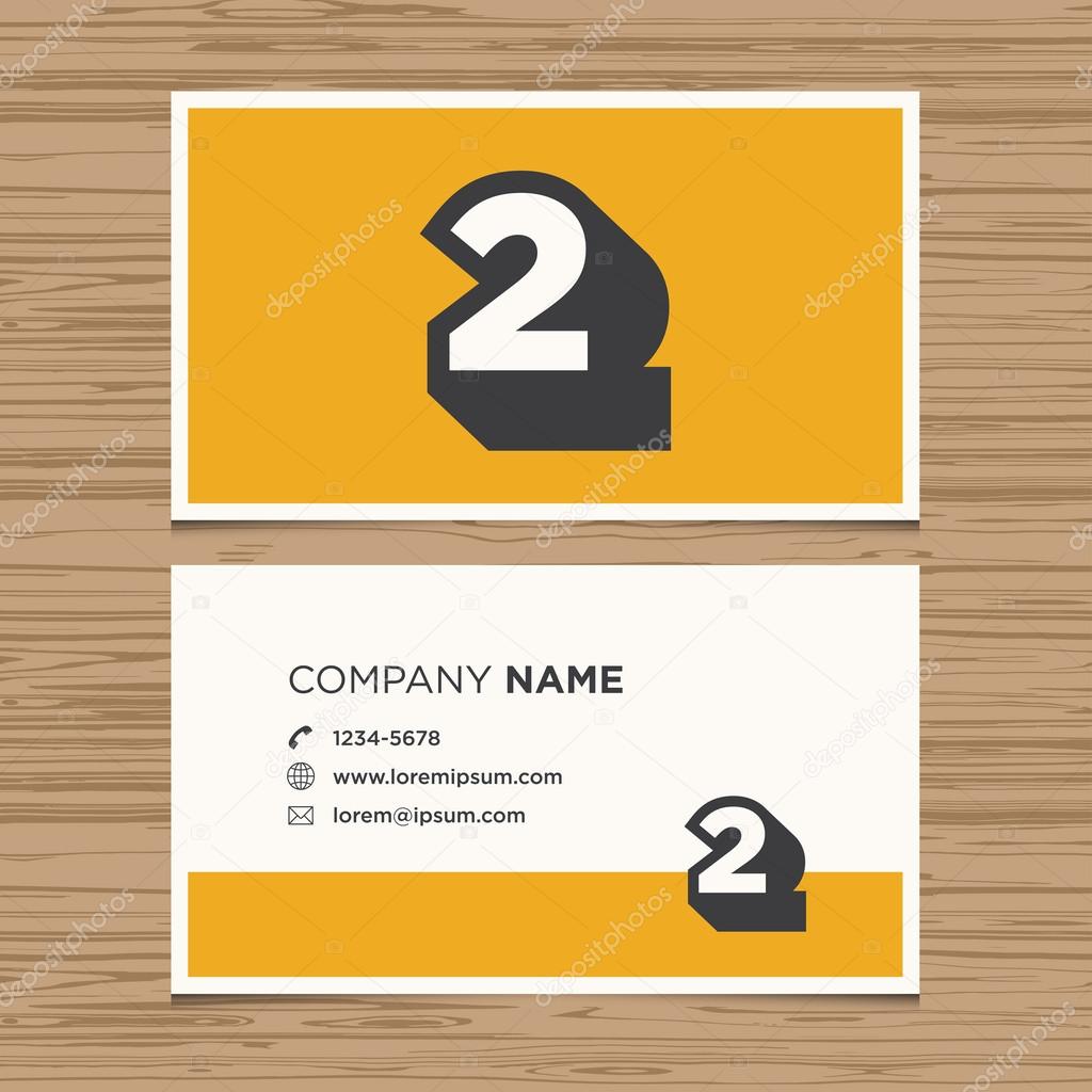 Business card with number.