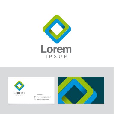 logo tasarım öğesi ile kartvizit şablonu
