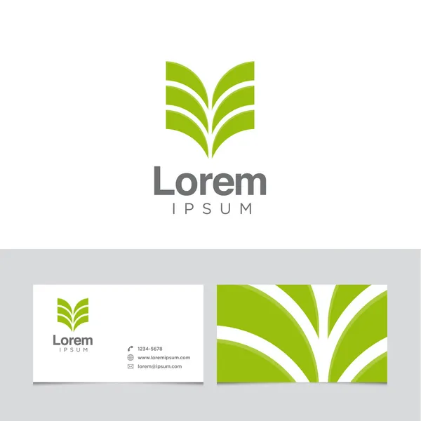 Elemento de design de logotipo com modelo de cartão de visita — Vetor de Stock