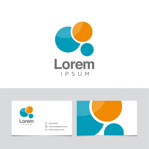 Logo designelement med visitkortsmall — Stock vektor