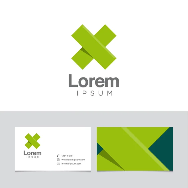 Elemento de diseño de logotipo con plantilla de tarjeta de visita — Vector de stock