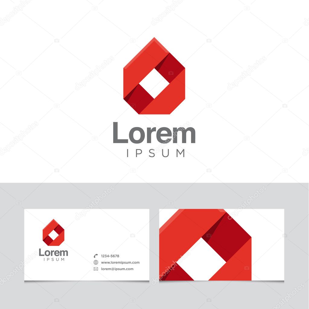 Logo design element with business card template