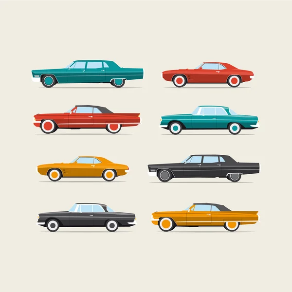 Vintage voitures illustration vectoriel design . — Image vectorielle