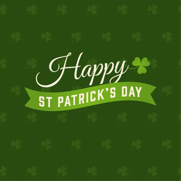 Buon santo Patricks Day Card — Vettoriale Stock