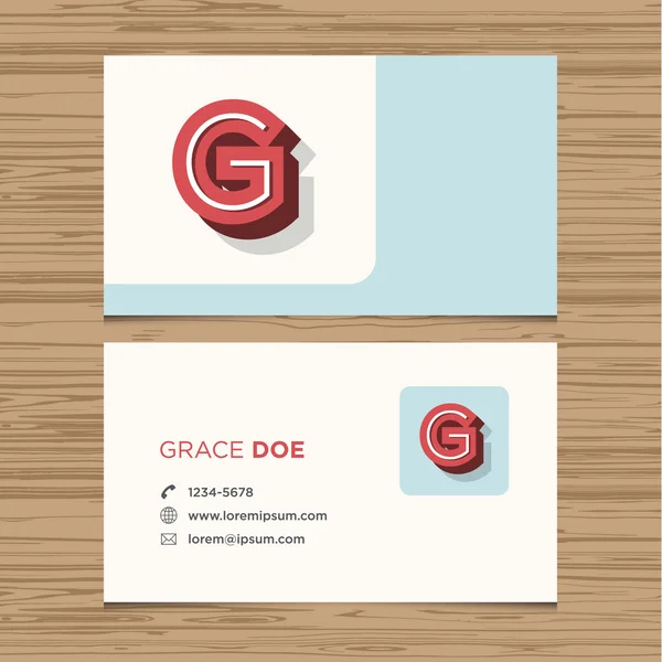 Business card with alphabet letter Stock Illustration