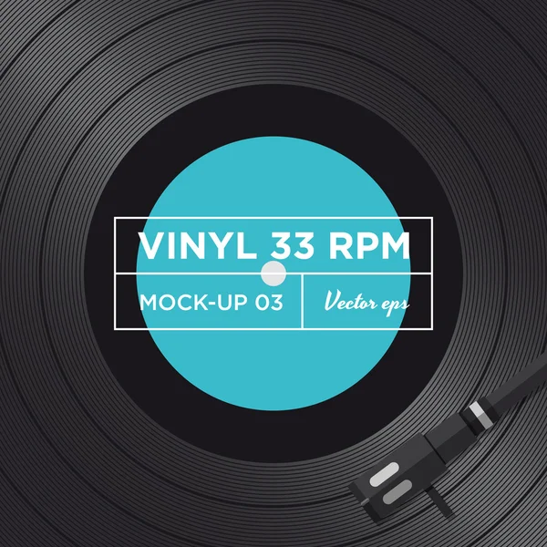 Registro de vinil 33 RPM mock up — Vetor de Stock