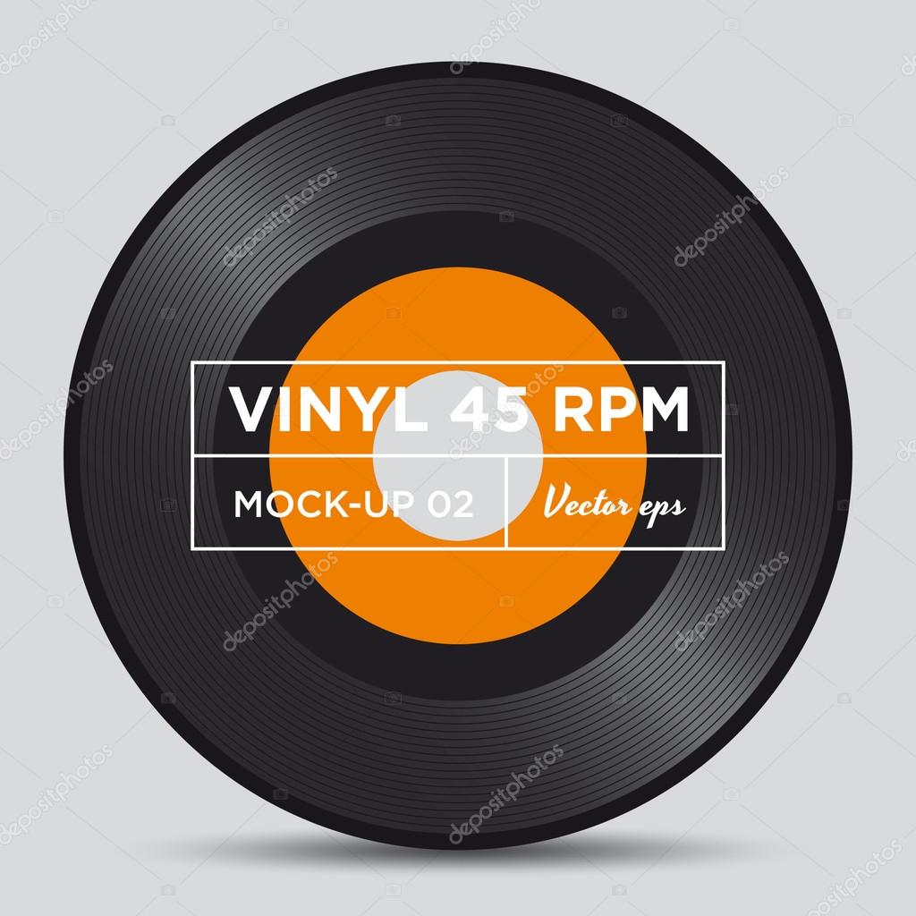 Vinyl record 45 RPM mock up