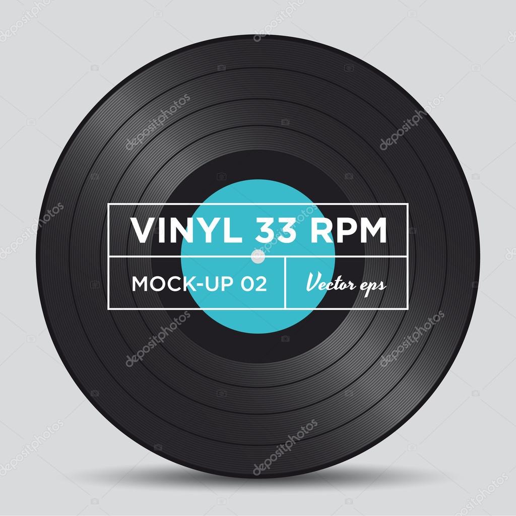 Vinyl record 33 RPM mock up