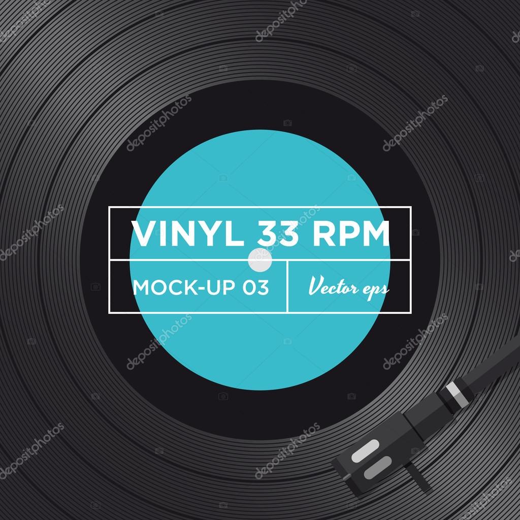 Vinyl record 33 RPM mock up