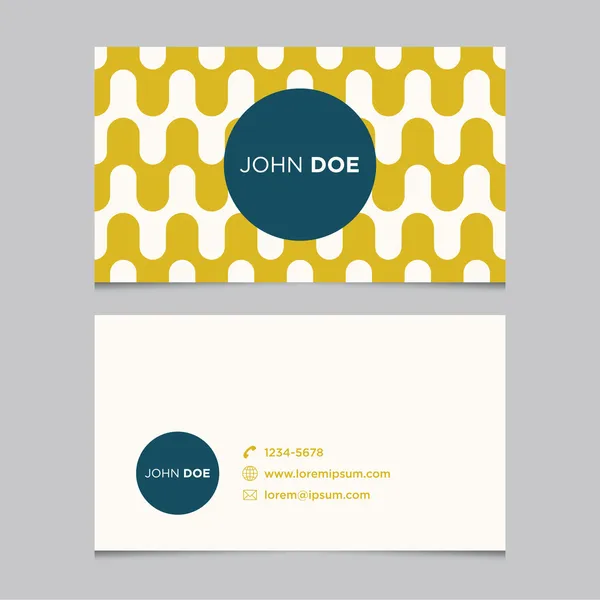 Business card template with background pattern Royalty Free Stock Vectors