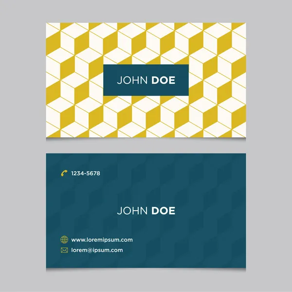 Business card template with background pattern Vector Graphics